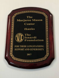 Marjorie Mason Plaque honoring Isnardi Foundation